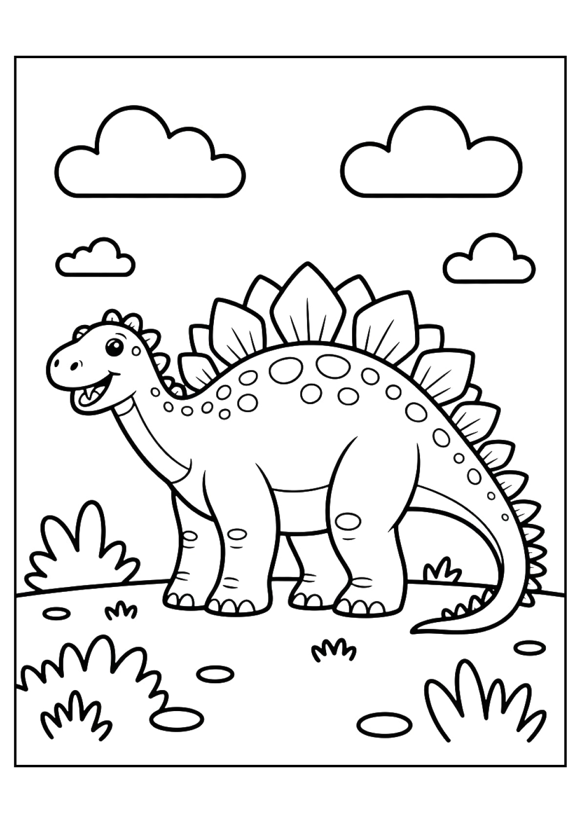 Dinosaurs Coloring Pages Bundle – Moderate Level