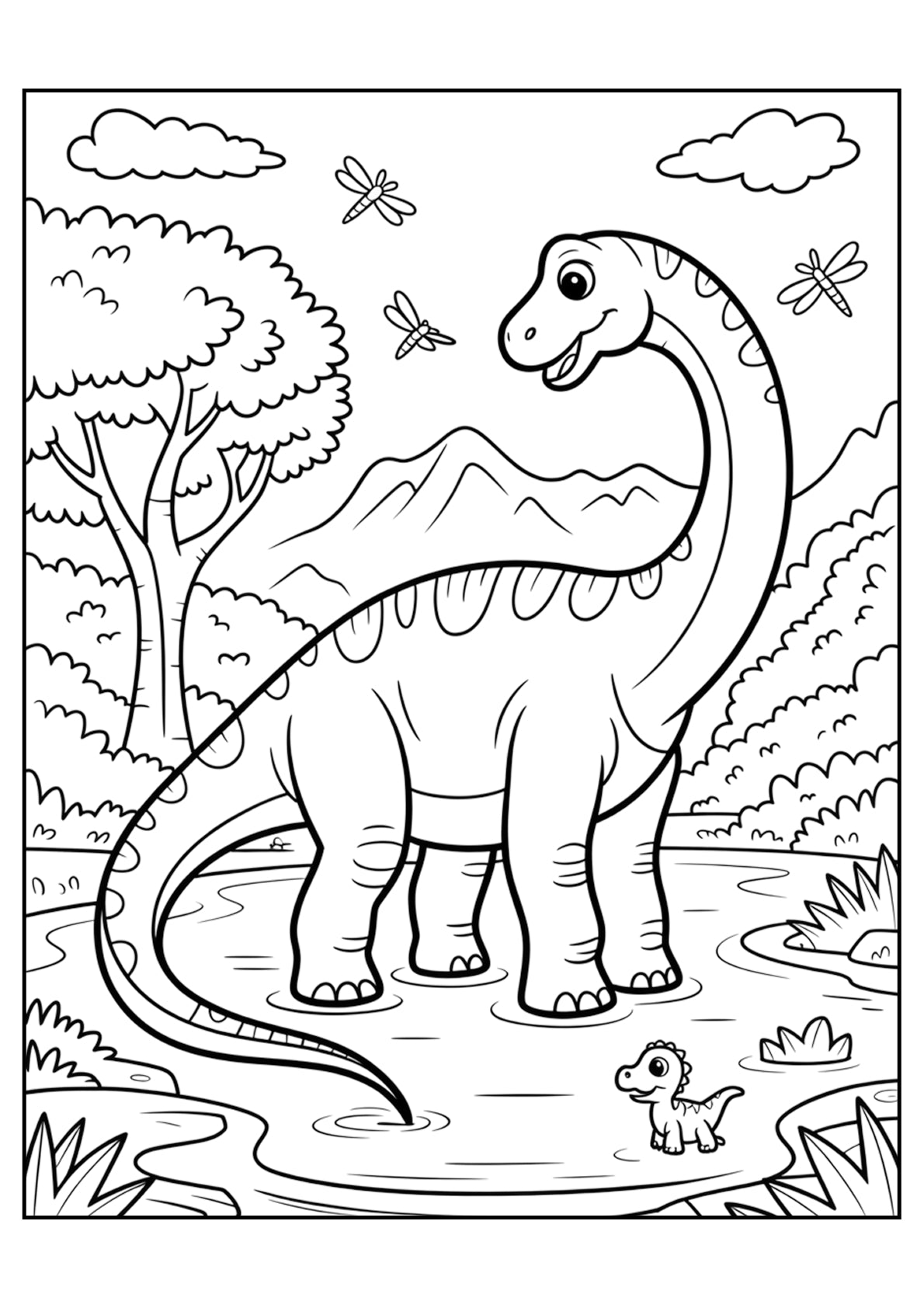 Dinosaurs Coloring Pages Bundle – Advanced Level