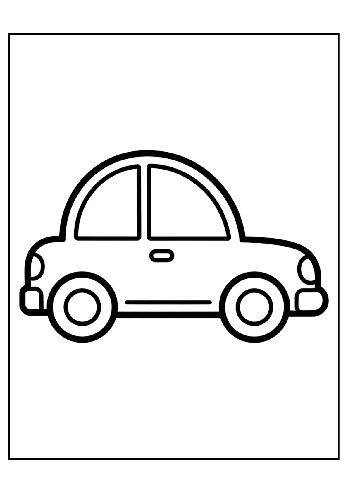 Cars Coloring Pages Bundle – Easy Level