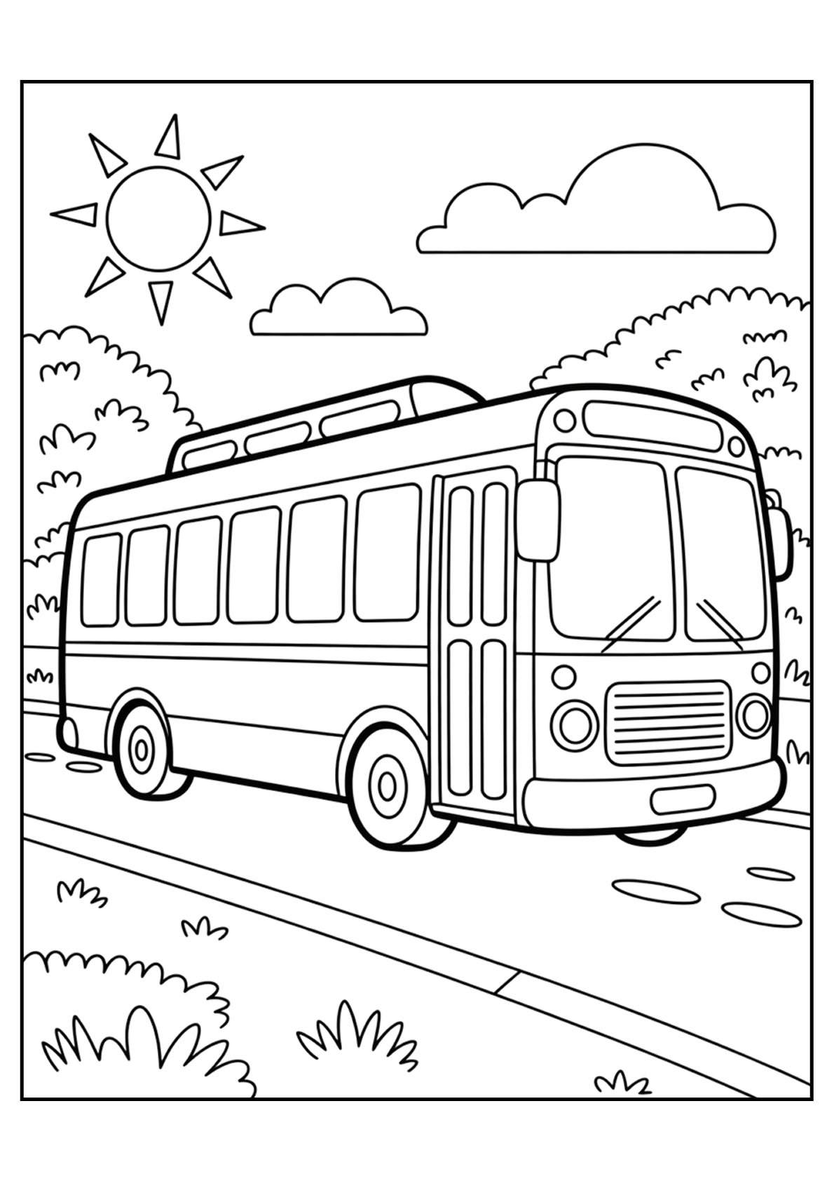 Cars Coloring Pages Bundle – Moderate Level