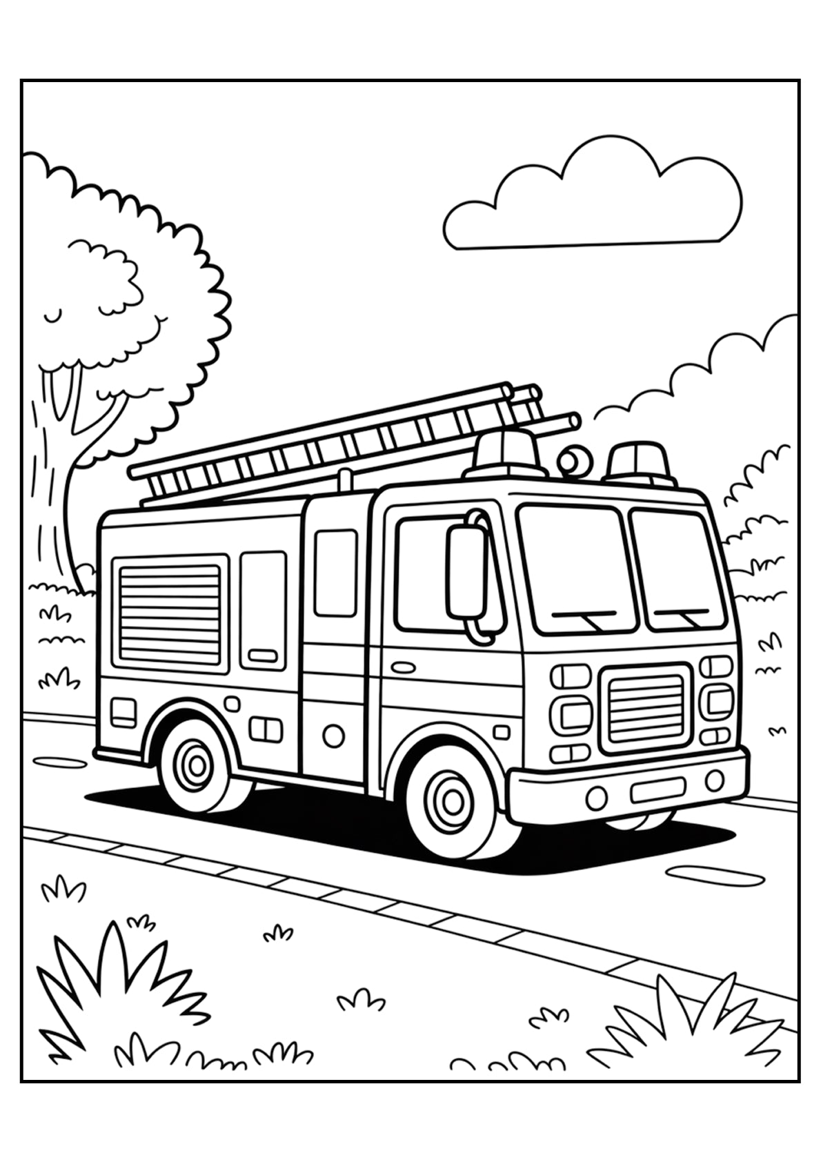 Cars Coloring Pages Bundle – Moderate Level