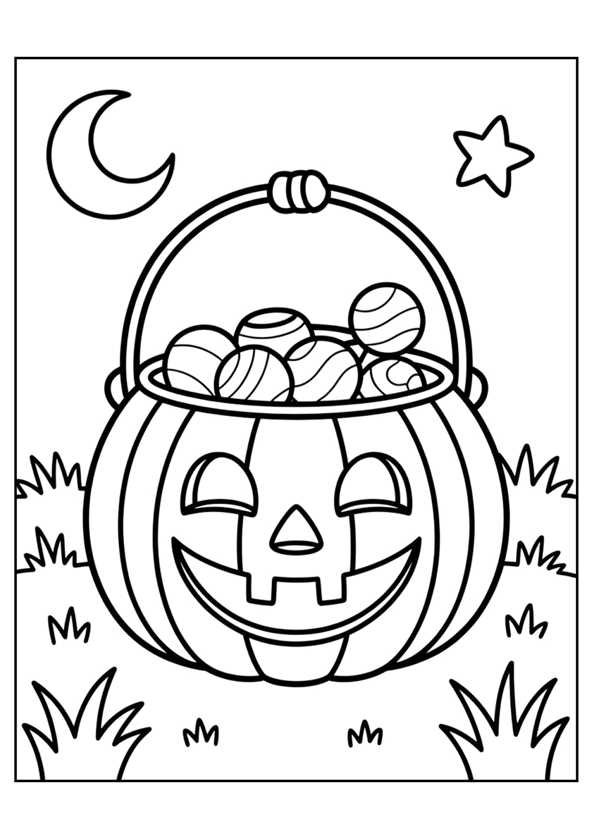 Halloween Coloring Pages Bundle – Moderate Level