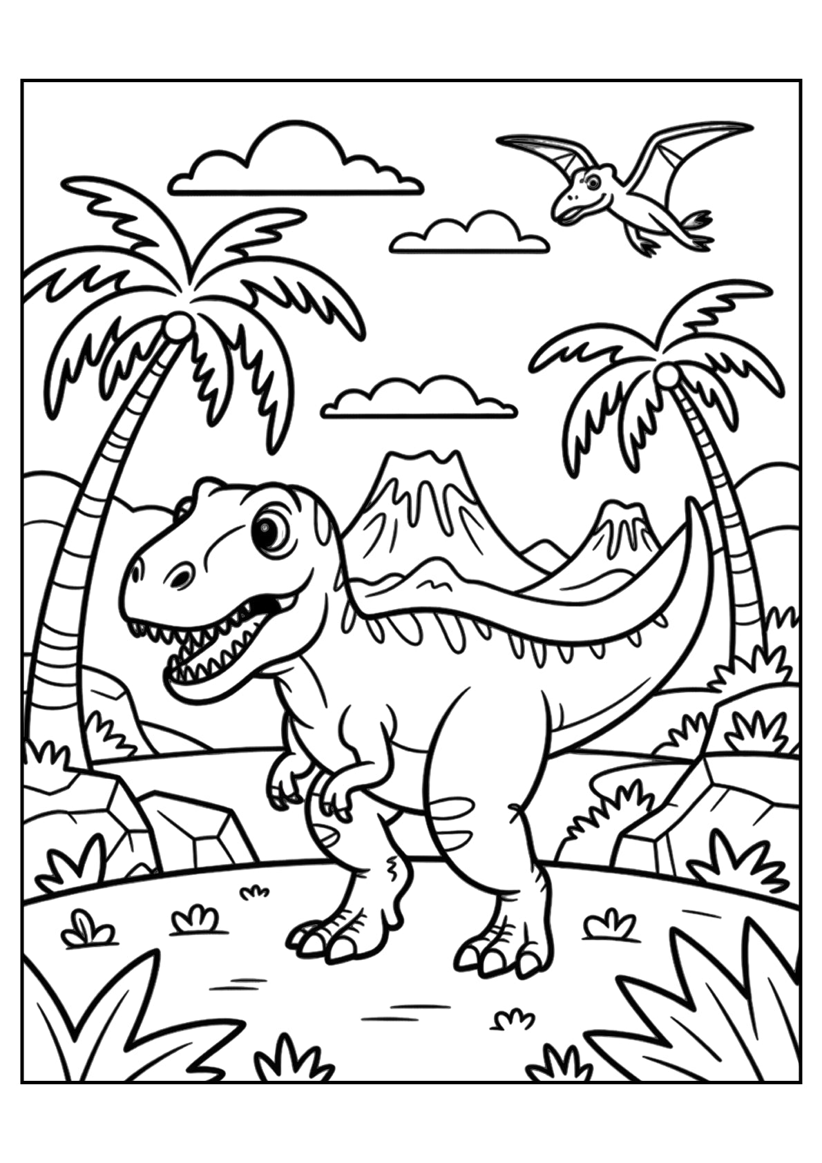 Dinosaurs Coloring Pages Bundle – Advanced Level